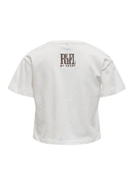 T-shirt Only Gleona blanc pour fille