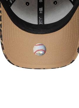 Casquette New Era léopard marron pour femme