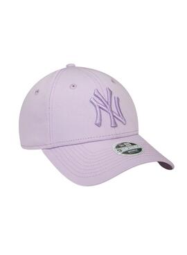 Casquette New Era Yankees violette pour femme