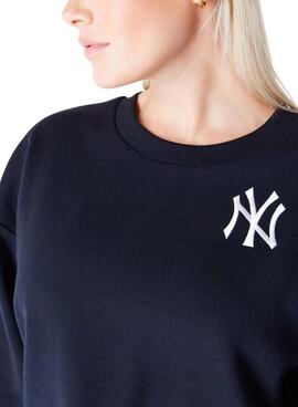 Sweat à capuche New Era Yankees noir pour femme