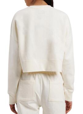 Sweat-shirt Converse Crew beige pour femme