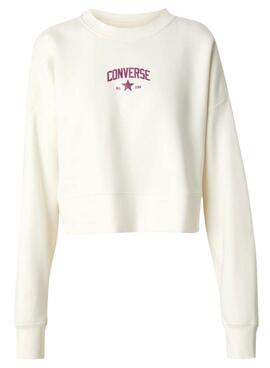 Sweat-shirt Converse Crew beige pour femme