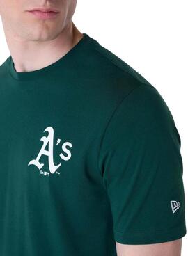 T-shirt New Era Athletics verte pour homme