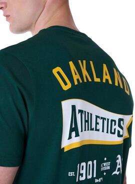 T-shirt New Era Athletics verte pour homme