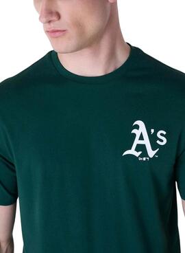 T-shirt New Era Athletics verte pour homme