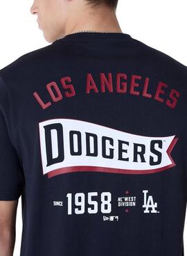 T-shirt New Era Dodgers bleu marine pour homme