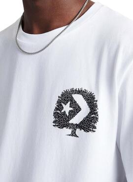 T-shirt Converse Outside blanc pour homme