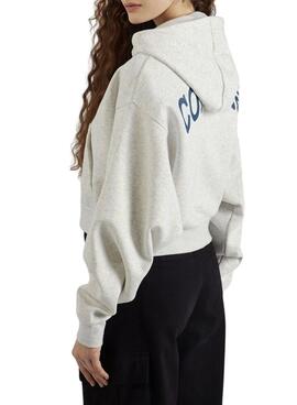 Sweatshirt Converse Retro Chuck grise pour femme