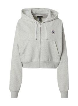Sweatshirt Converse Retro Chuck grise pour femme