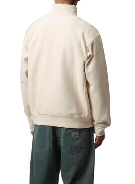 Sweatshirt Zip Carhartt beige pour homme