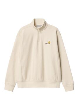 Sweatshirt Zip Carhartt beige pour homme