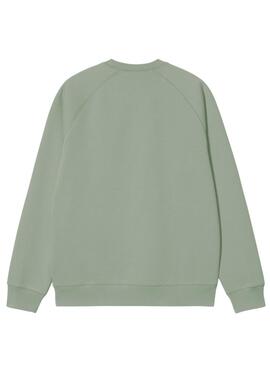 Sweatshirt Carhartt Chase col rond vert pour homme