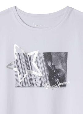 T-shirt Pepe Jeans Cintia blanc pour fille