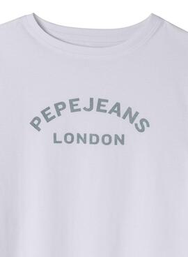 T-shirt Pepe Jeans Zoe blanc pour fille
