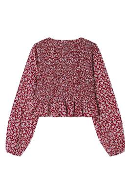 Blouse Pepe Jeans Harriet rouge pour fille