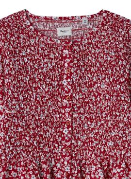 Blouse Pepe Jeans Harriet rouge pour fille