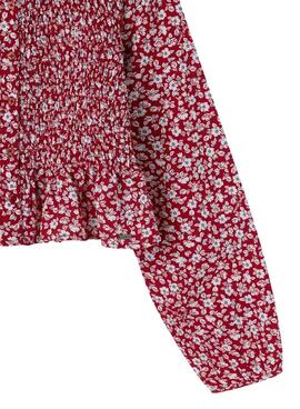 Blouse Pepe Jeans Harriet rouge pour fille