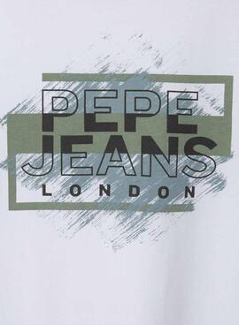 T-shirt Pepe Jeans Jones blanc pour enfant