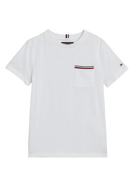T-shirt Tommy Hilfiger Pocket blanc pour enfant
