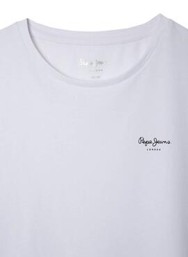 T-shirt Pepe Jeans Bloomy blanc pour fille