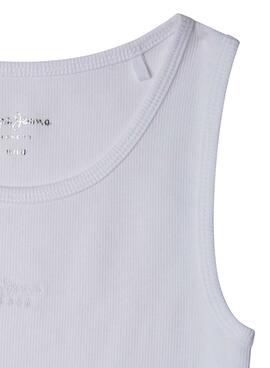Débardeur blanc pour fille Pepe Jeans Jane.