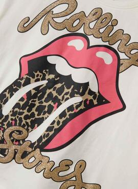 T-Shirt Name It Farda Rolling blanc pour fille