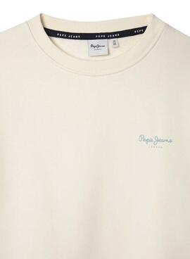 Sweatshirt Pepe Jeans Luke beige pour garçon