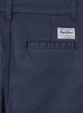 Bermudas Pepe Jeans Chino bleu marine pour enfant