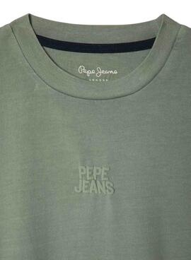T-shirt Pepe Jeans Charles verte pour garçon