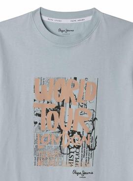 T-shirt Pepe Jeans Tobiah bleu pour garçon