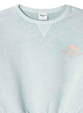 Sweatshirt Pepe Jeans Mila turquoise pour fille