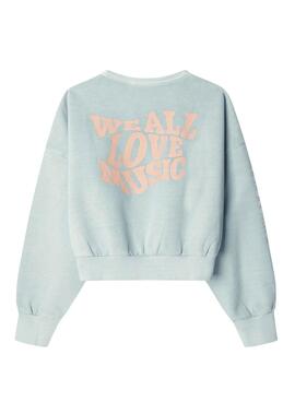 Sweatshirt Pepe Jeans Mila turquoise pour fille
