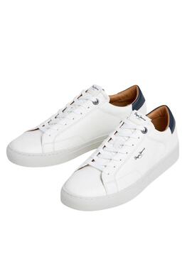 Sneakers Pepe Jeans Joe Basic blanc pour homme