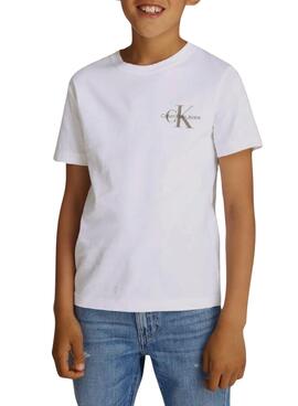 T-shirt Calvin Klein Chest Monologue blanc