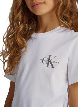 T-shirt Calvin Klein Chest Monologue blanc