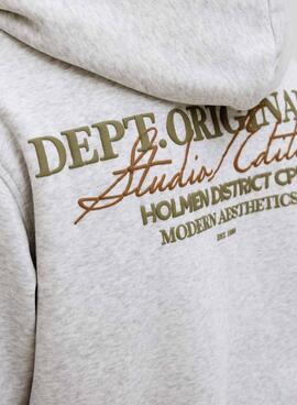 Sweatshirt Jack and Jones Islington blanc pour homme.