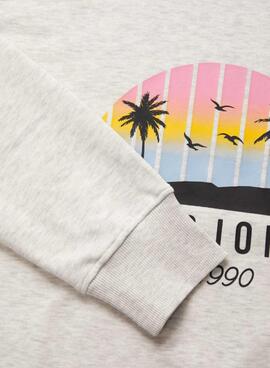 Sweat-shirt Jack and Jones Palm beige pour homme