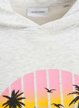 Sweat-shirt Jack and Jones Palm beige pour homme
