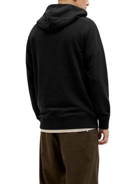 Sweat à capuche Jack and Jones Palm noir pour homme