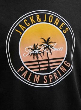 Sweat à capuche Jack and Jones Palm noir pour homme
