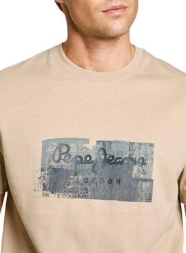 T-shirt Pepe Jeans Dalter beige pour homme