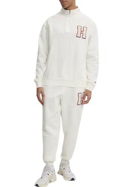 Pantalon Tommy Jeans Patch Terry beige pour homme