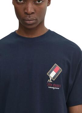 T-shirt Tommy Jeans Novelty marine pour homme
