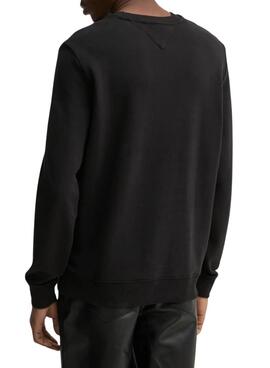 Sweat à capuche Tommy Jeans Reg Entry noir pour homme.