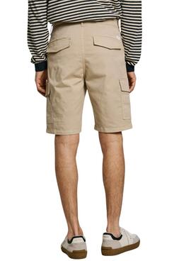 Bermuda Pepe Jeans Seasonal Cargo beige pour homme
