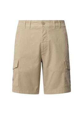 Bermuda Pepe Jeans Seasonal Cargo beige pour homme