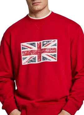 Sweatshirt Pepe Jeans Union rouge pour homme