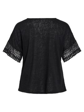 T-shirt Vila Vinulan noir pour femme