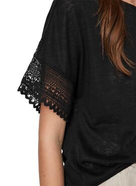 T-shirt Vila Vinulan noir pour femme