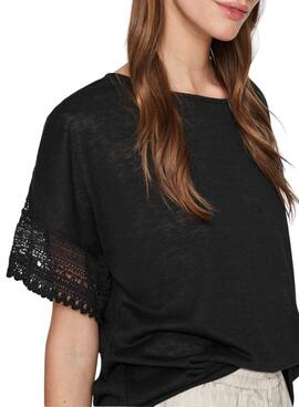 T-shirt Vila Vinulan noir pour femme
